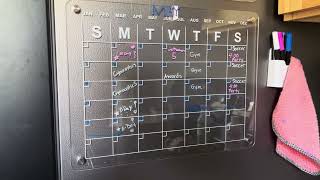 DryErase Refrigerator Calendar  Super helpful for meal planning and staying organized [upl. by Malinin]