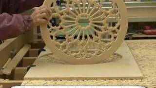 Making A Stained Glass Wood Rose Window Frame [upl. by Terej194]