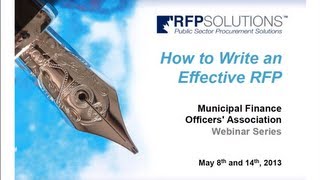 How to Write an Effective RFP [upl. by Lunetta]