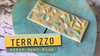 Mini Polymer Clay Tutorial 02 Terrazzo Technique Using Scrap Clay [upl. by Irrahs751]