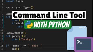 The Best way to build a Python command line tool  Python Typer Tutorial [upl. by Press100]