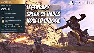 Assassins Creed Odyssey  Legendary Spear of HADES Location amp Gameplay Hadess Bident PS4 Pro [upl. by Chem270]