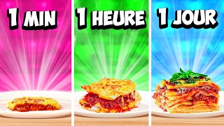 1 minute vs 1 heure vs 1 jour Lasagne par VANZAI [upl. by Aiset]