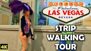 4K Las Vegas Strip Walking Tour  Bellagio amp LINQ Promenade  Showgirls  subscribe thankyou [upl. by Ecyrb]