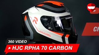 HJC RPHA 70 Carbon Reple MC6HSF White Orange Helmet  ChampionHelmetscom [upl. by Rosner]