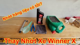 Cách thay nhớt xe Winner X tại nhà Sử dụng nhớt hãng liệu có tốt không [upl. by Tdnerb]