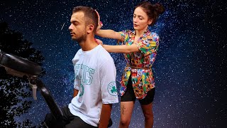 ASMR  HEAD MASSAGE  STRETCHING  WHISPER  Miss Melek [upl. by Ariek]