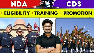 NDA vs CDS  Detailed Comparison  Eligibility Training amp Promotion [upl. by Dlorag]