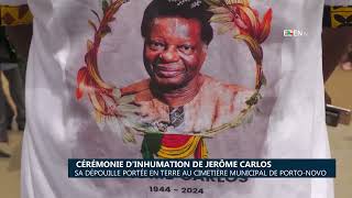 Cérémonie d’inhumation de Jérôme Carlos  Sa dépouille portée en terre [upl. by Tallbot]