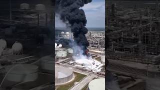 Chemical Leak Sparks Fire at Louisiana Petroleum Refinery [upl. by Sclater]