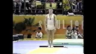 Valeri Liukin URS  1988 Olympics  Compulsories  Vault [upl. by Starlin131]