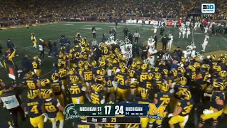 Michigan State vs Michigan heated moment at end of game [upl. by Harriette690]