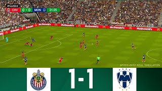 CHIVAS VS MONTERREY EN VIVO  LIGA MX JORNADA 10 APERTURA 2024  SIMULACIÓN Y PUNTUACIÓN EN VIVO [upl. by Tapes]