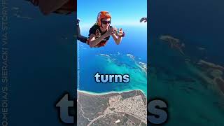 Rubiks Cube World Record While Skydiving cubing cuber rubikscube [upl. by Ennairda]