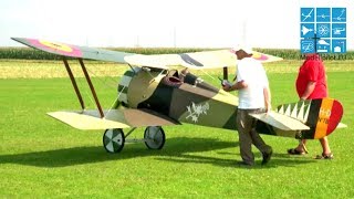 XXXL Biplane HANRIOT HD1 RC OLDTIMER FIGHTER AIRCRAFT IAN TURNEYWHITE [upl. by Mill]