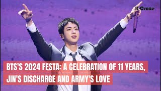 BTSs 2024 FESTA A Celebration of 11 Years Jins Discharge and ARMYs Love [upl. by Anaile]