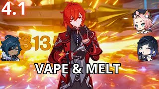 VapeMelt C0 Diluc All Chambers 41 Abyss Floor 12 9 Stars  Genshin Impact [upl. by Ecidnarb]