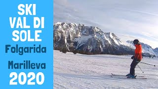 Skiing Folgarida Marilleva 2020  Val di Sole Italy [upl. by Nekial]