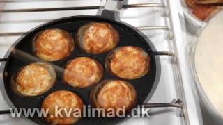 Æbleskiver  amerikanske pandekager  pandekage lagkage [upl. by Onej]