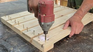 Effective Creative Solutions From Recycled Wooden Pallets  Woodworking DIY Outdoor Pedal Bin [upl. by Ayaladnot]