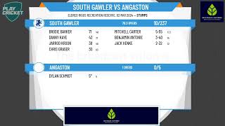 Barossa amp Light CA  Barossa CoOp A1 Grade  Semi Final 2  South Gawler v Angaston  Day 1 [upl. by Shulman]