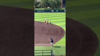 HLB and few friends got to take ground balls on OU field while big brothers warm up got game OU [upl. by Allekim]