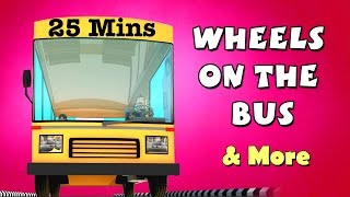 Wheels on the Bus Go Round And Round  3D Animation Cartoon Rhymes Songs For Children  KidsOne [upl. by Raimundo]