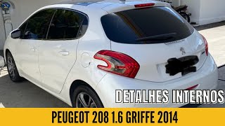 DETALHES INTERNOS  Peugeot 208 16 Griffe Manual 2014 [upl. by Berstine]