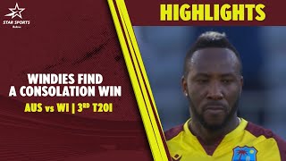 Andre Russell Powers West Indies to make it 21 in Perth  AUS vs WI 3rd T20I Highlights [upl. by Bendite]