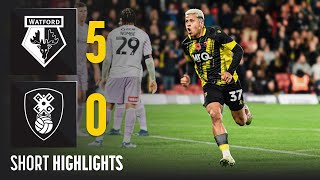 HORNETS SCORE FIVE 😲  Watford 50 Rotherham United  Short Highlights [upl. by Ihcehcu247]