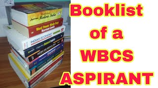 Booklist For New AspirantsBooklist for WBCSAspirant Booklist for WBCSWould Be WBCS Officer WBCS [upl. by Anih]