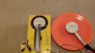 Geiger Counter Measuring Vintage Radioactive Red Fiestaware Dinner Plate [upl. by Nnylirehs]