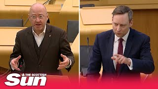 Patrick Harvie challenged over Scotland falling significantly short on decarbonising home heating [upl. by Waugh]