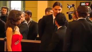 Ibrahimovic Slaps Xavi Hernandez FIFA Ballon dor 2014 [upl. by Ellehciram826]