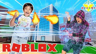 RYAN IS A HERO IN ROBLOX Let’s Play Roblox Age of Heroes with Ryan vs Daddy [upl. by Golda]