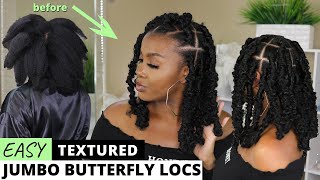 SUPER SIMPLE Butterfly Locs Using Individual Crochet Method [upl. by Francisco]