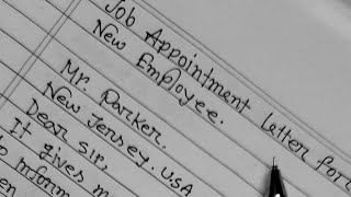 How To Write Job Appointment letter for new employee [upl. by Asilad334]