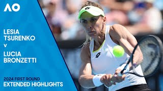 Lesia Tsurenko v Lucia Bronzetti Extended Highlights  Australian Open 2024 First Round [upl. by Elodea]