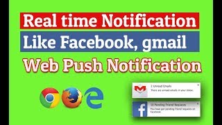 Real Time Notification Like Facebook Gmail  Web Push Notification  Open Source Platform [upl. by Lilhak497]