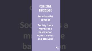 Collective Conscience  60 Second Sociology Beliefs in Society [upl. by Zebadiah]