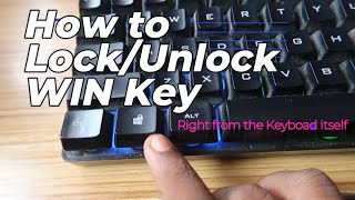 How to Unlock Windows Key on Keyboard  LockUnlock WIN Key without Armoury Crate [upl. by Aerahs]