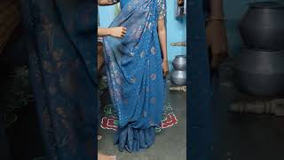 Newsaree draping for beginners how to wear a saree perfectly saree drapingtrending  amma cooking [upl. by Bonns669]