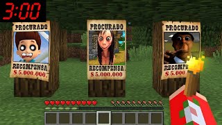 ENCONTRANDO OS MONSTROS MAIS MACABROS ÁS 300 DA MADRUGADA NO MINECRAFT [upl. by Haslam]