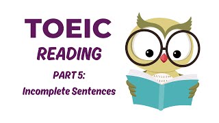 TOEIC Reading 2024  Part 5 Incomplete Sentence 2 toeicreading toeic [upl. by Ailene]