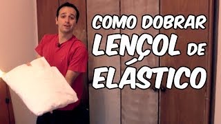 COMO DOBRAR LENÇOL COM ELÁSTICO dica doméstica [upl. by Acined]