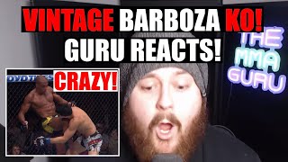 VINTAGE EDSON BARBOZA KO MMA Guru reacts [upl. by Etnaik]