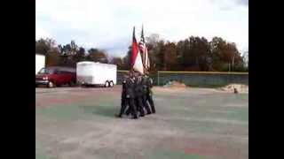 Army JROTC Color Guard Marching Movements [upl. by Amaras]