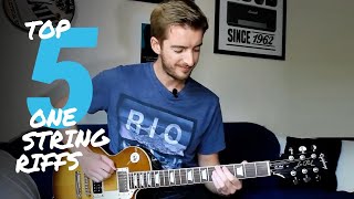 5 Easy Guitar Riffs on 1 STRING [upl. by Hamimej707]