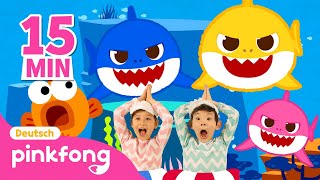 BabyHaiㅣBaby Shark DanceㅣEnglisch lernenㅣTanzen und BewegenㅣPinkfong Baby Hai Kinderlieder [upl. by Zanlog]