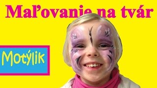 Maľovanie na tvár Ƹ̵̡Ӝ̵̨̄Ʒ Motýlik Ƹ̵̡Ӝ̵̨̄Ʒ  Emma Timea [upl. by Letsyrhc256]